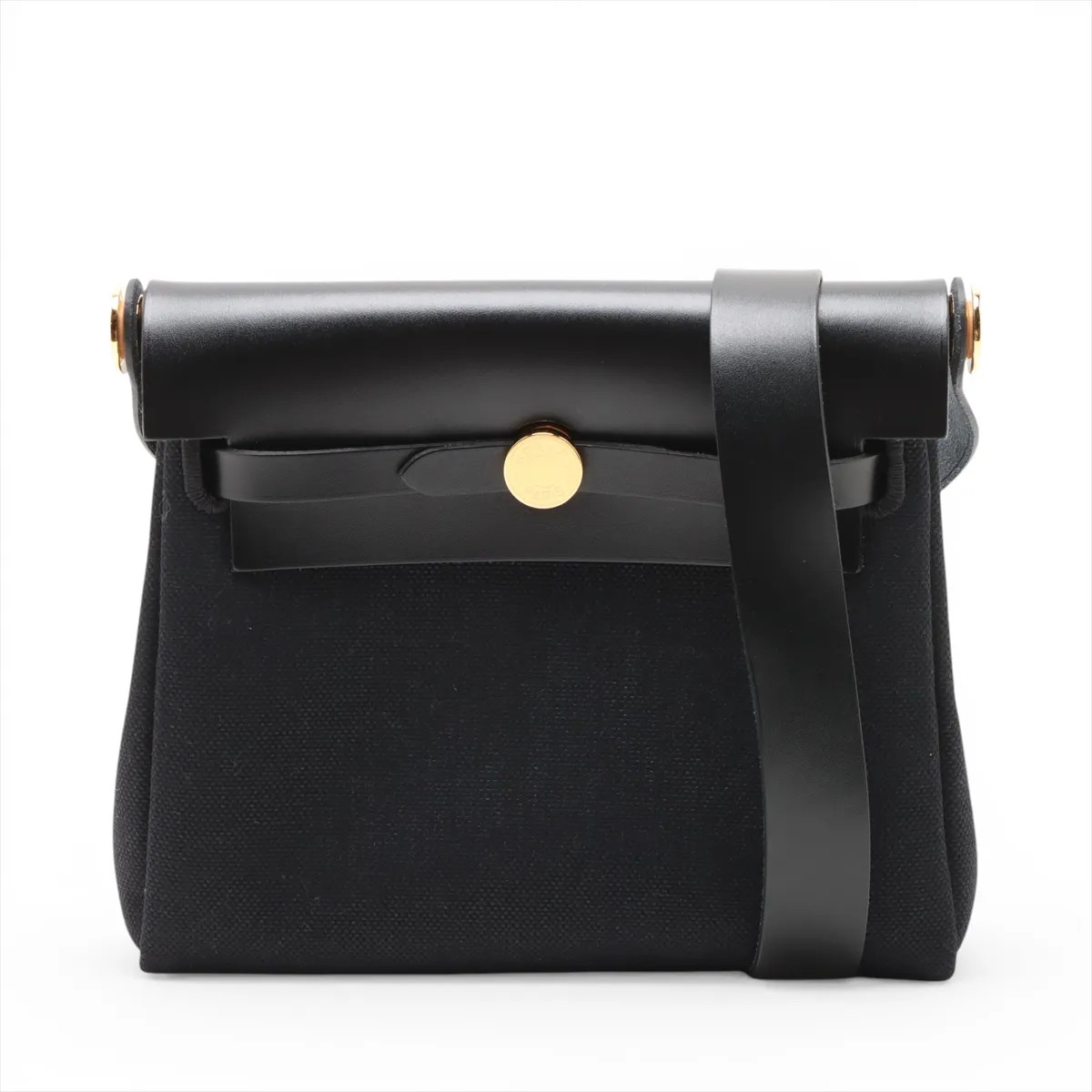 Hermès Herbag Zip 20 Mini Twal Military x Vash Hunter Black Gold Metal Fittings