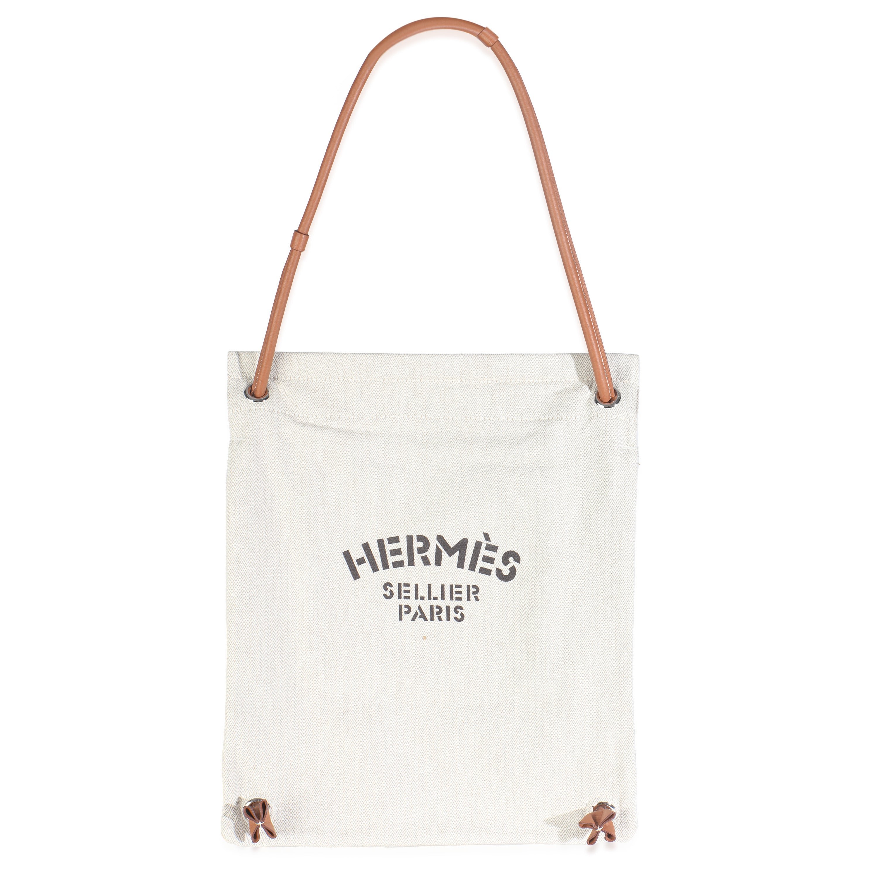 Hermes Gold Swift Craie Maline Grooming Bag