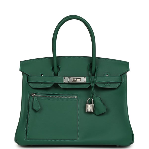 Hermes Hermes Colormatic Birkin 30 Vert Moyen Swift Palladium Hardware