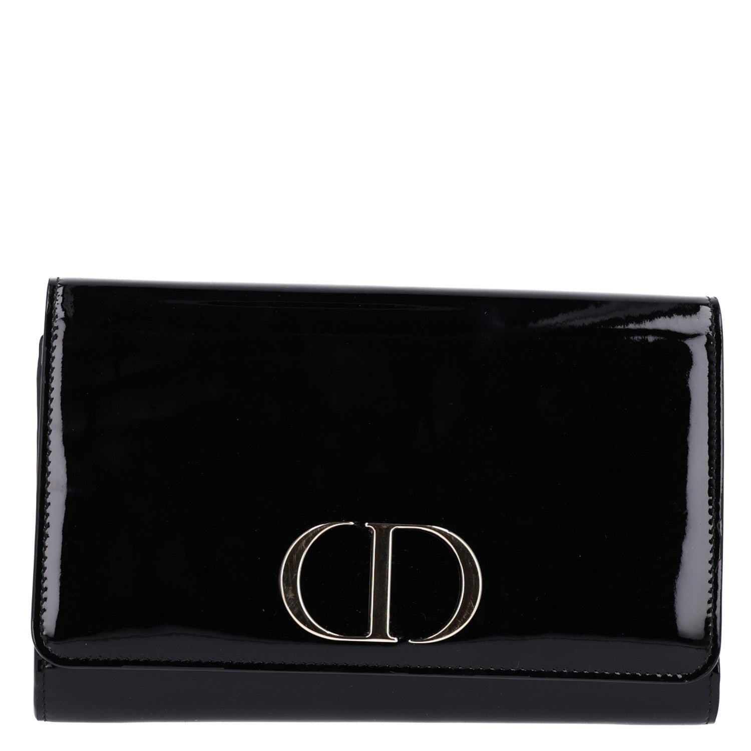 Christian Dior Patent 30 Montaigne Pouch Black