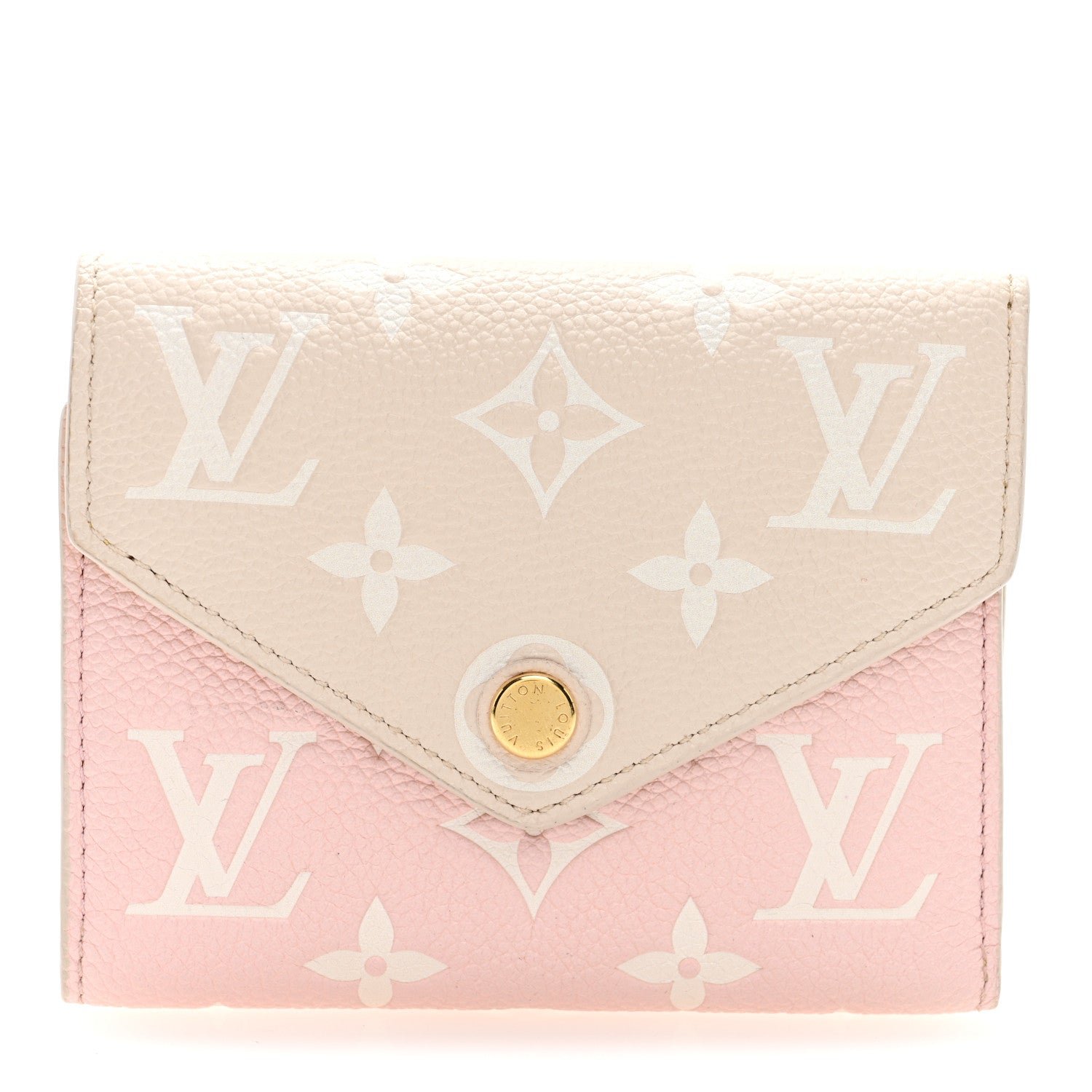 Louis Vuitton Empreinte Monogram Spring In The City Victorine Wallet Pink Beige Yellow