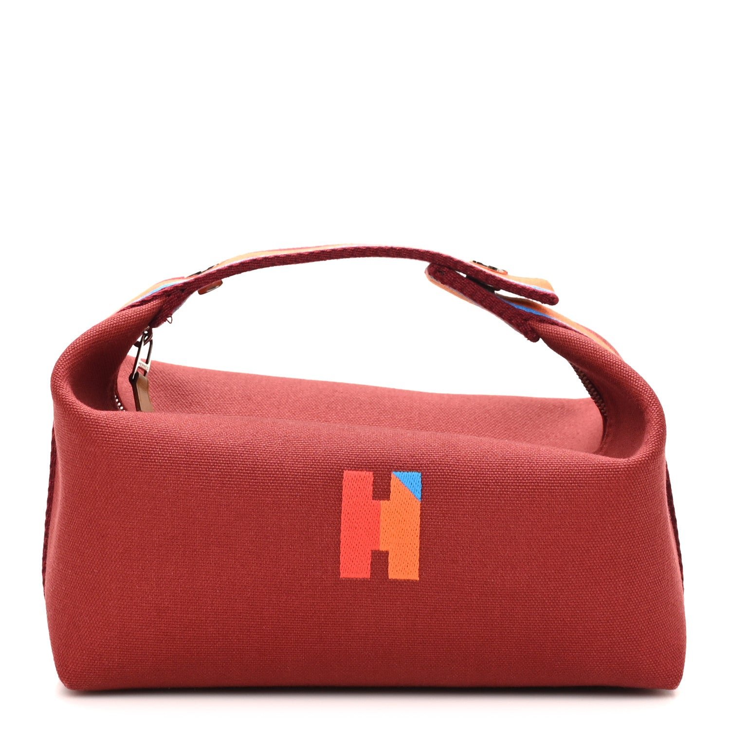 Hermes Cotton Canvas H Pavillon Small Bride-A-Brac Pouch Rouge H