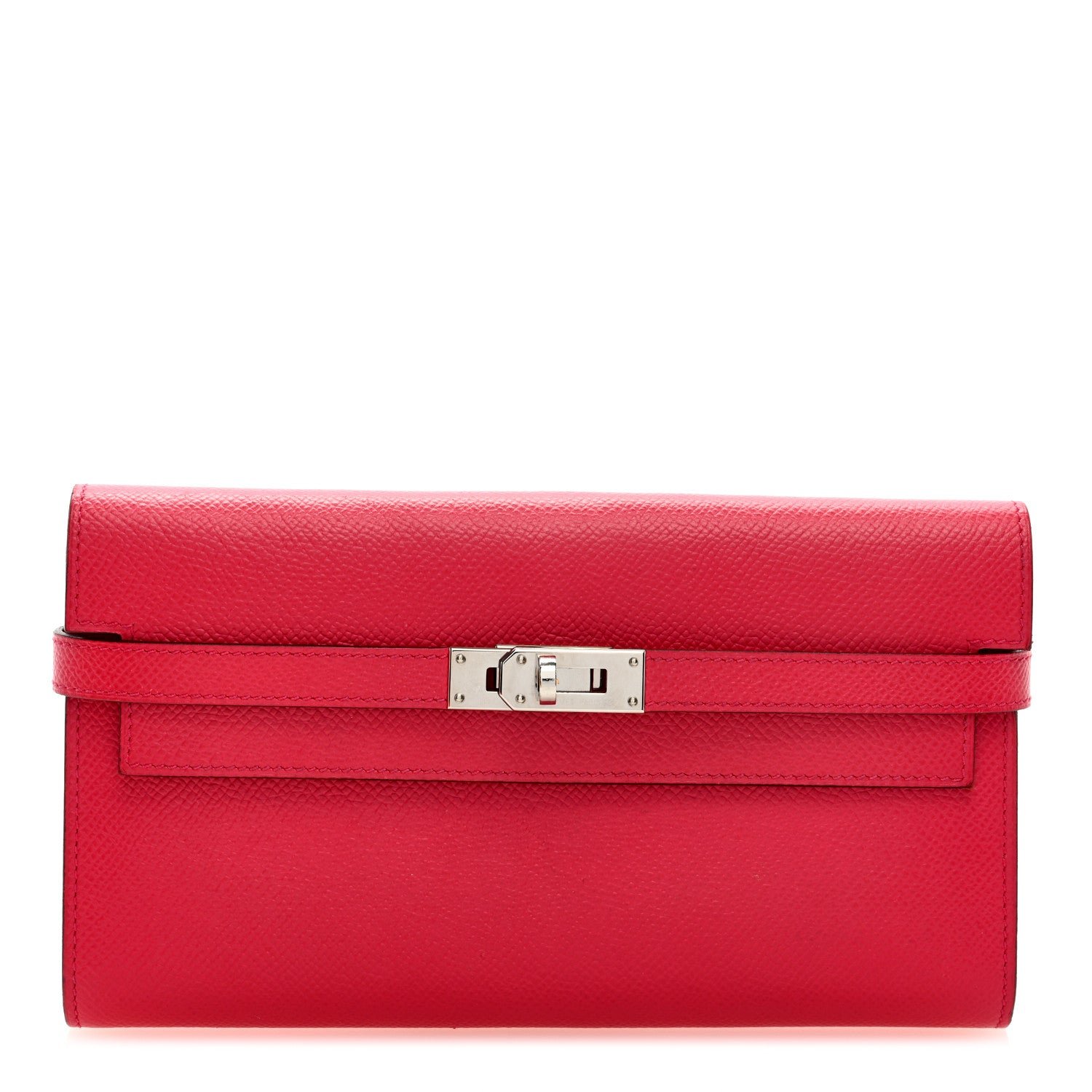 Hermes Epsom Kelly Longue Wallet Rose Extreme