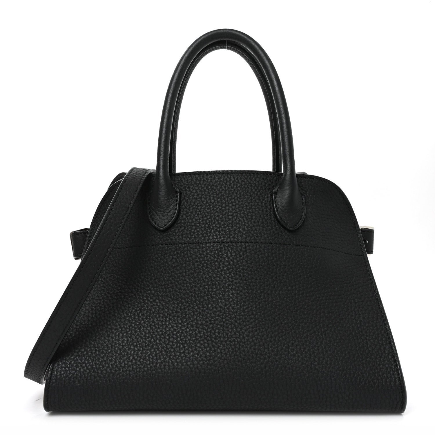 The Row Grained Calfskin Soft Margaux 10 Bag Black