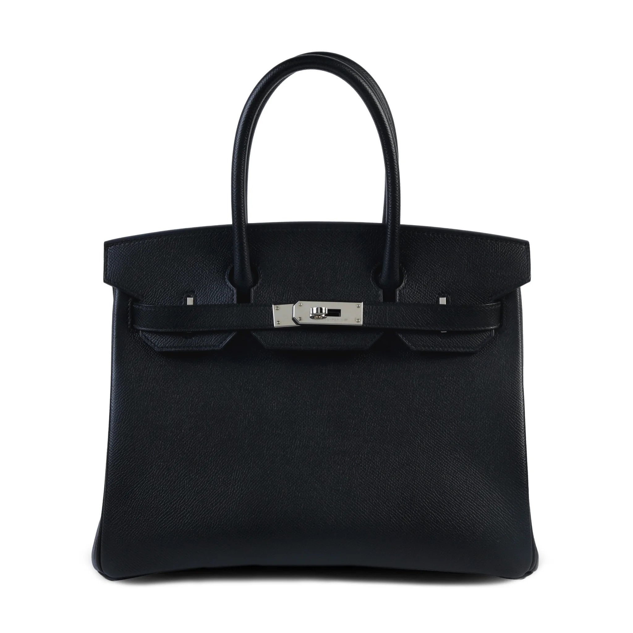 Very Good ( Rank A) HERMÈS Birkin 30 Noir (89) Epsom Palladium hardware Y (2020)