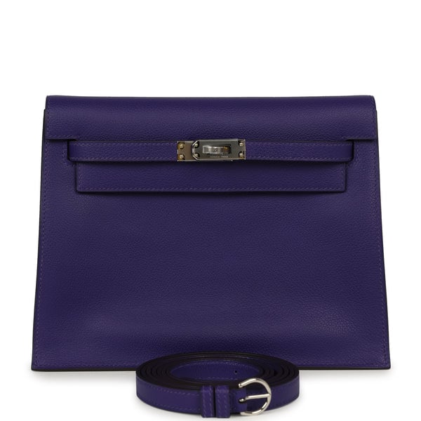 Hermes Kelly Danse Purple Evercolor Palladium Hardware