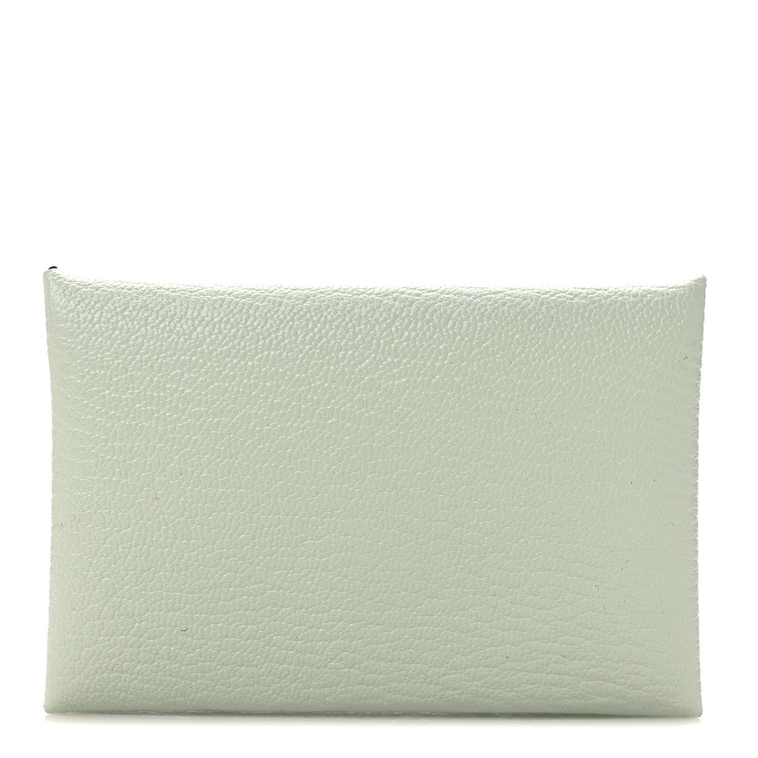 Hermes Chevre Mysore Verso Calvi Duo Card Case Vert Fizz Menthe