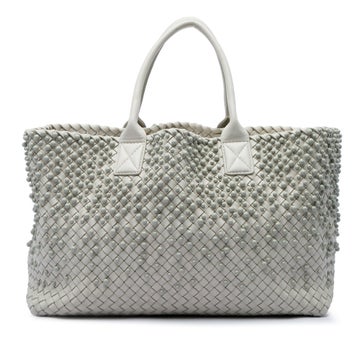 Bottega Veneta Lambskin Limited Edition Medium Lambskin Intreccio Mist Spheres Cabat Tote