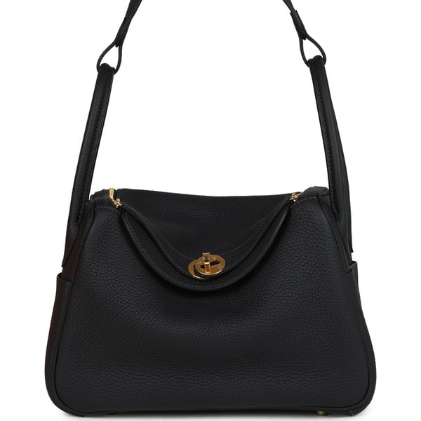 Hermes Hermes Lindy 26 Bleu Nuit Clemence Gold Hardware
