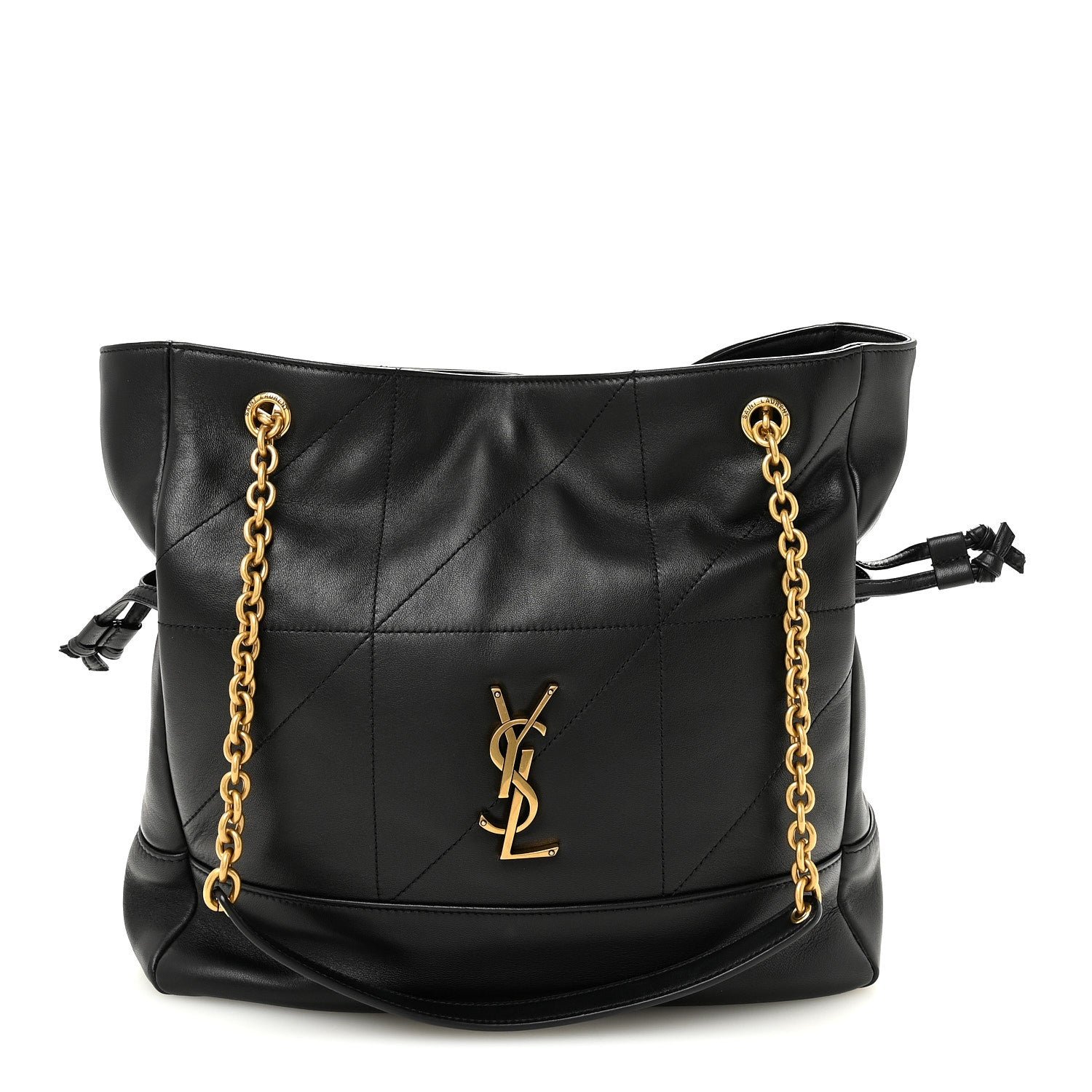 Saint Laurent Lambskin Small Jamie Shopping Tote Black