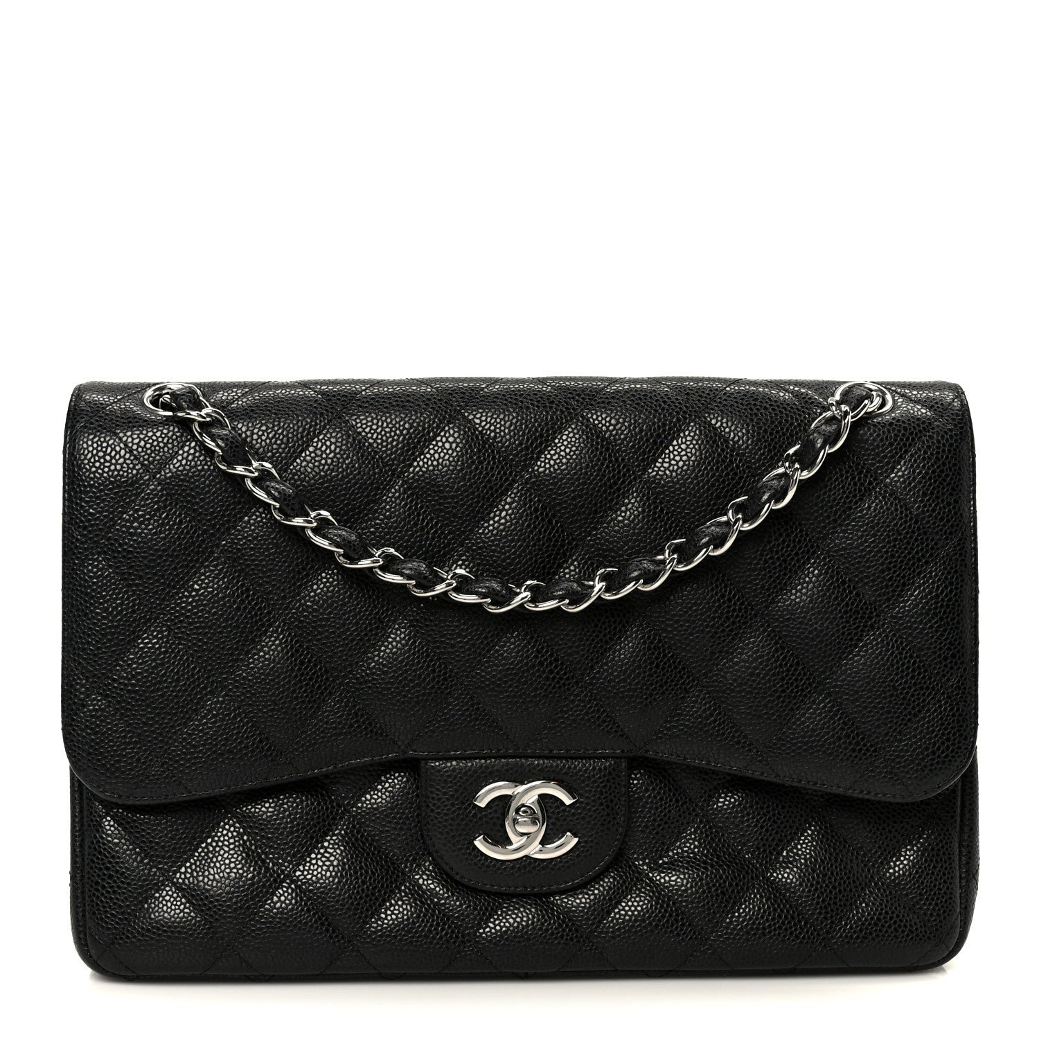 Chanel Caviar Quilted Jumbo Double Flap Black