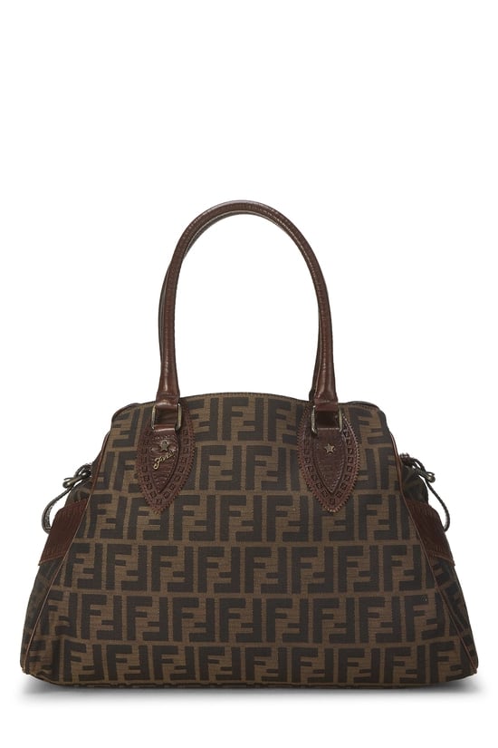 Fendi Brown Zucca Canvas Bag Du Jour Medium