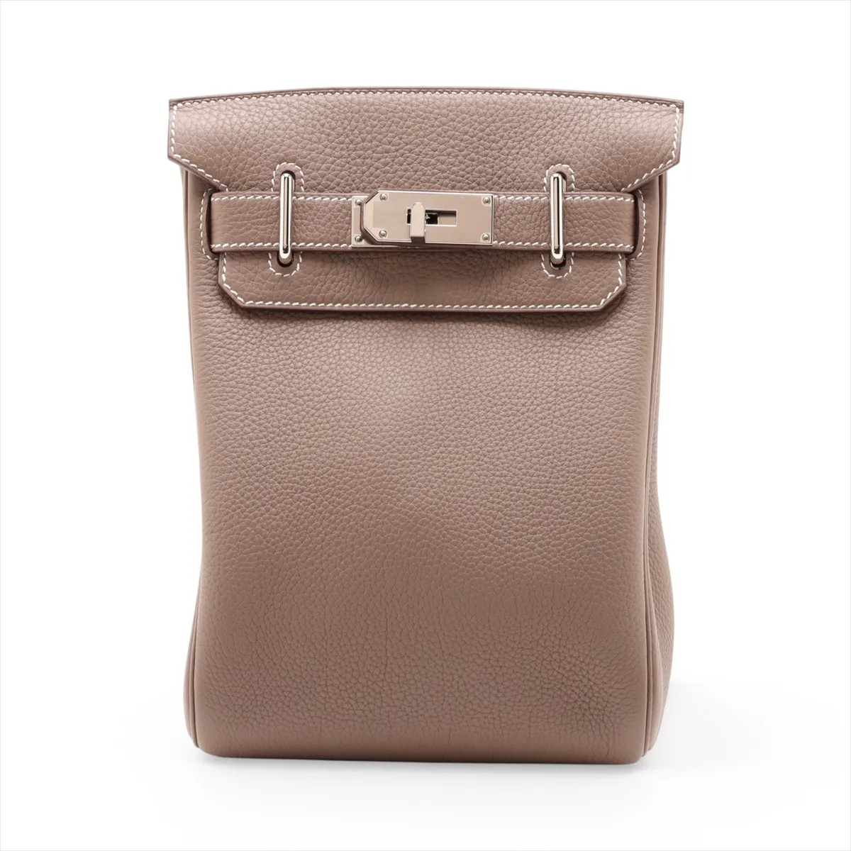 Hermès Kelly Akkad PM Togo Etoupe Silver Metal Fittings