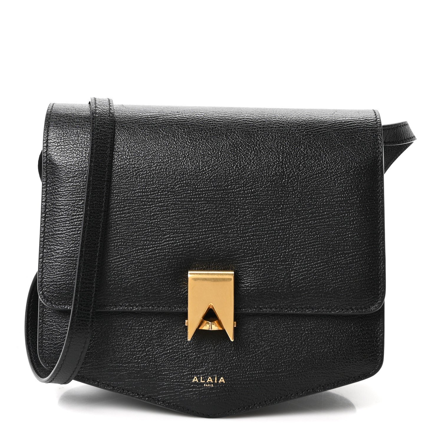 Alaia Calfskin Small Le Papa Crossbody Black