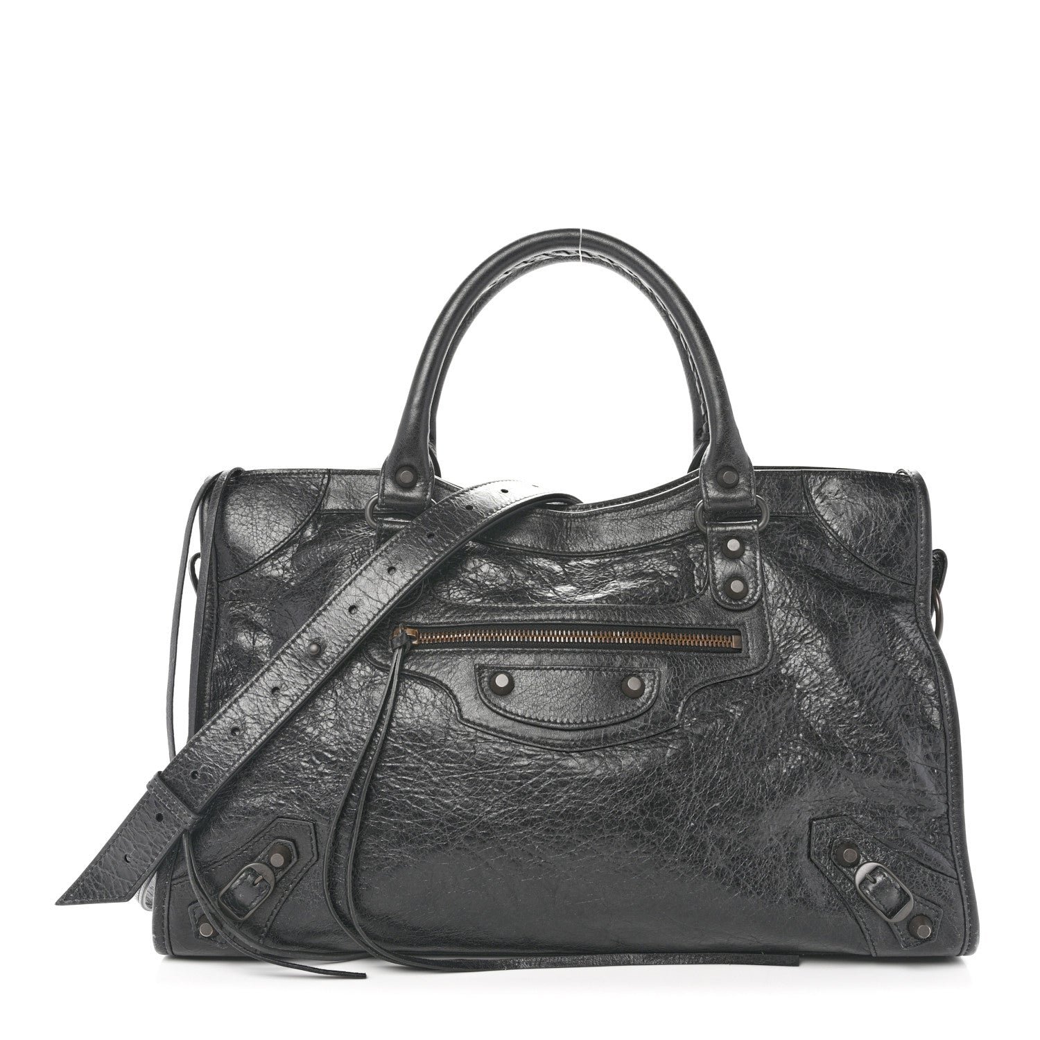 Balenciaga Arena Lambskin Classic Hardware Medium Le City Black