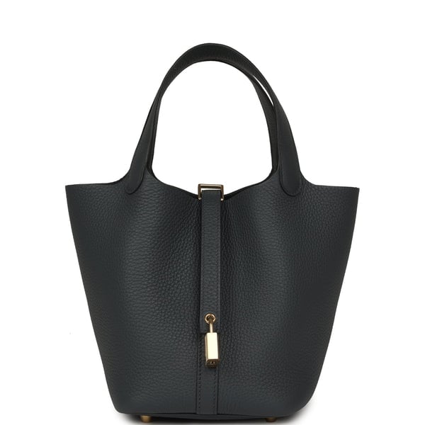 Hermes Picotin Lock 18 Gris Misty Clemence Permabrass Hardware
