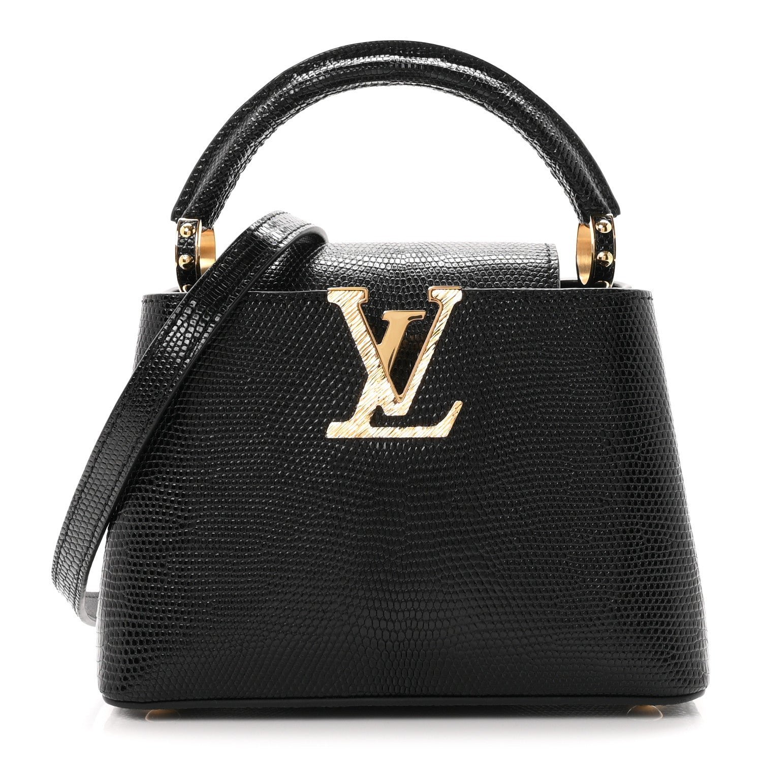 Louis Vuitton Lizard Capucines Mini Black