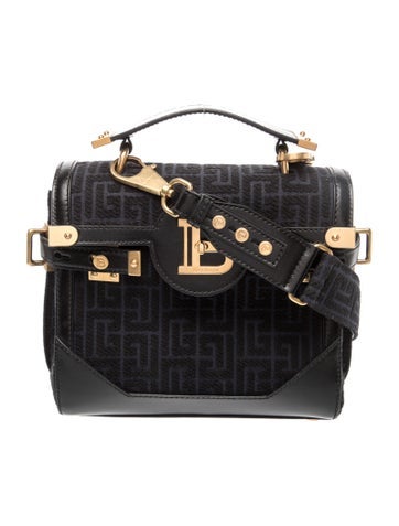 Balmain Canvas Top Handle Bag