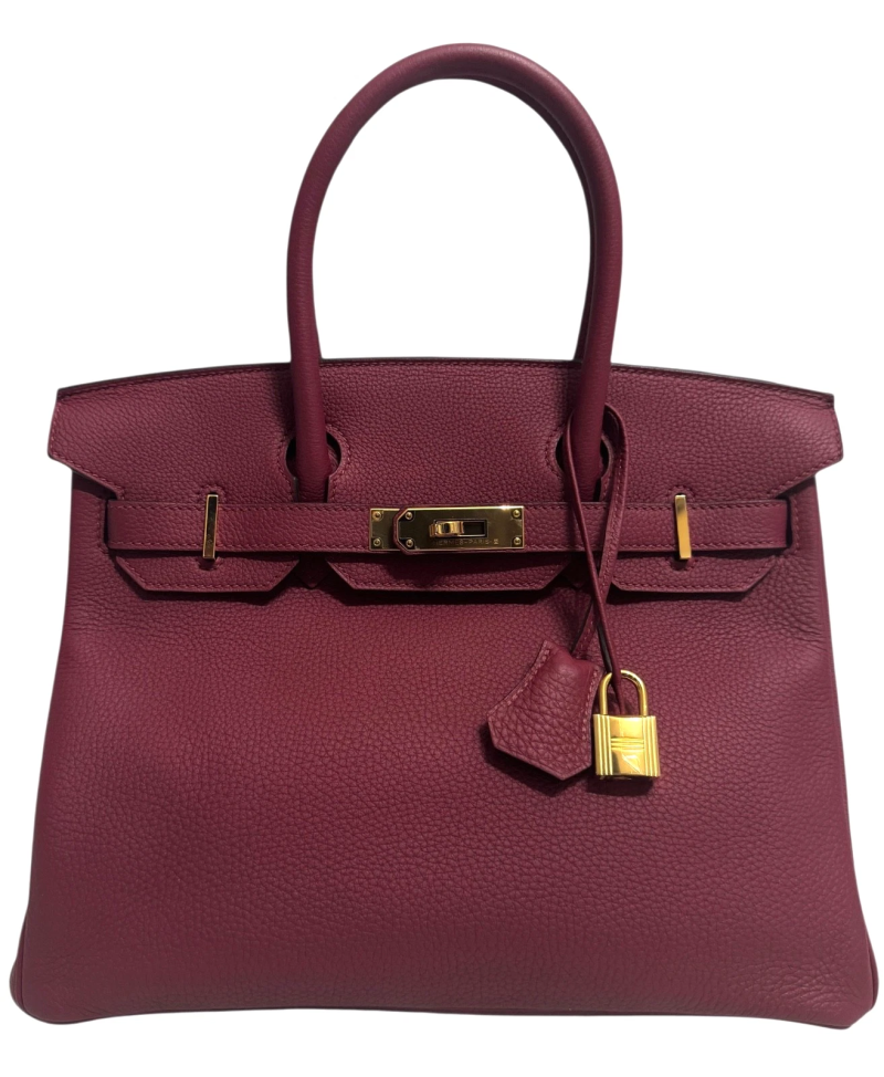 Hermes Rouge Grenat Togo Birkin 30 Gold Hardware, 2017