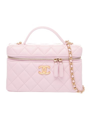 2025 Quilted Top Handle Vanity Case w/ Chain