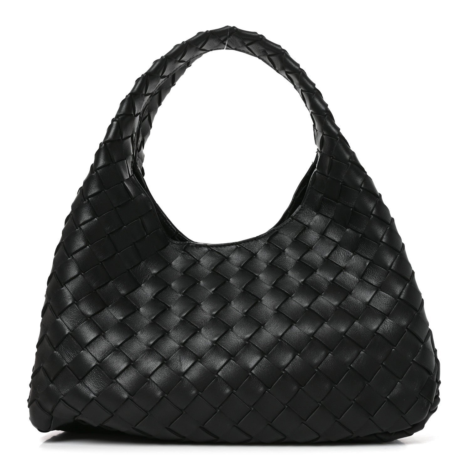 Bottega Veneta Bottega Veneta Nappa Intrecciato Small Campana Shoulder Bag Black