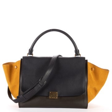 Leather Medium Tricolor Trapeze