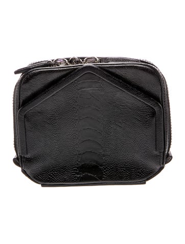 Embossed Leather Clutch