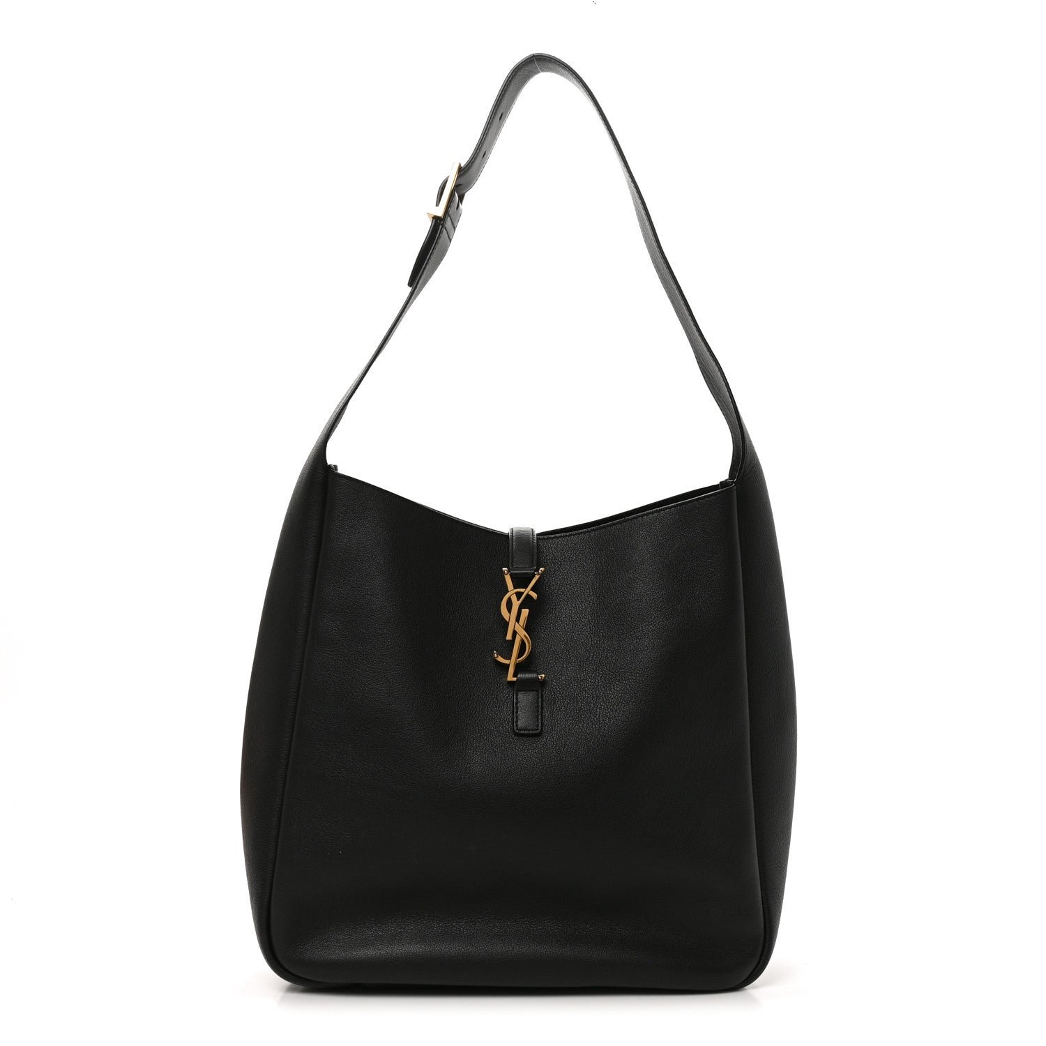 Saint Laurent Smooth Calfskin Large Le 5 A 7 Soft Hobo Black