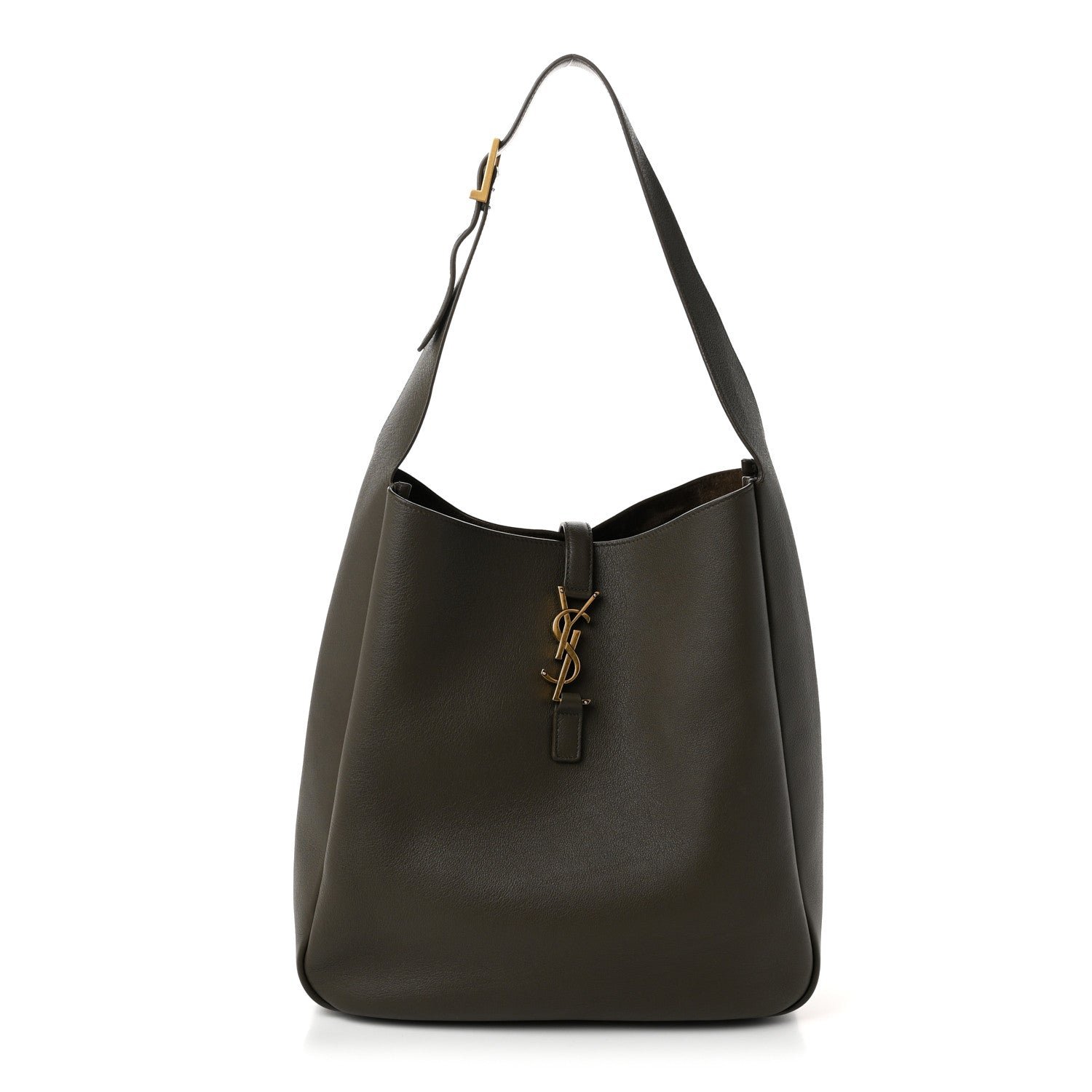Saint Laurent Smooth Calfskin Large Le 5 A 7 Soft Hobo Light Musk