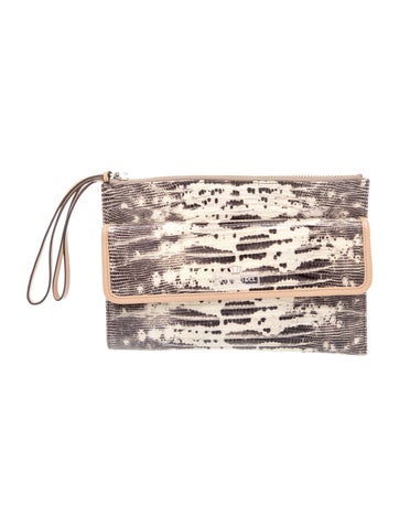 Embossed Leather Clutch