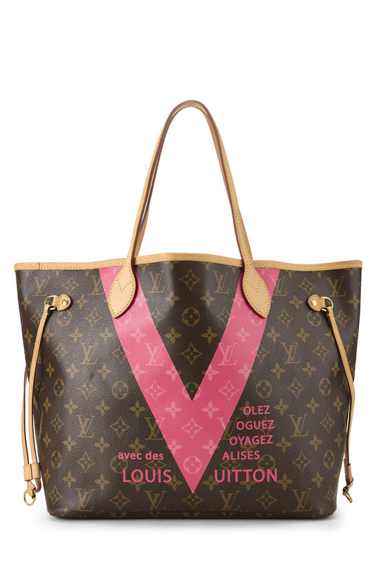 Louis Vuitton Pink Monogram V Neverfull MM