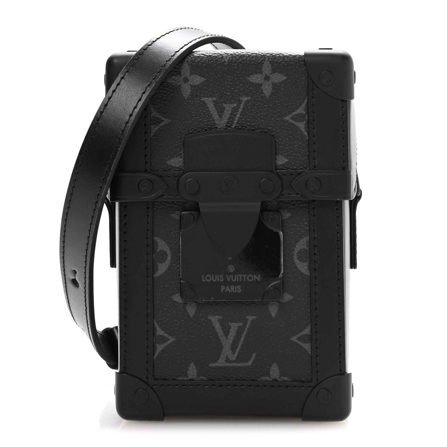 Louis Vuitton Monogram Eclipse Vertical Trunk Wearable Wallet Black
