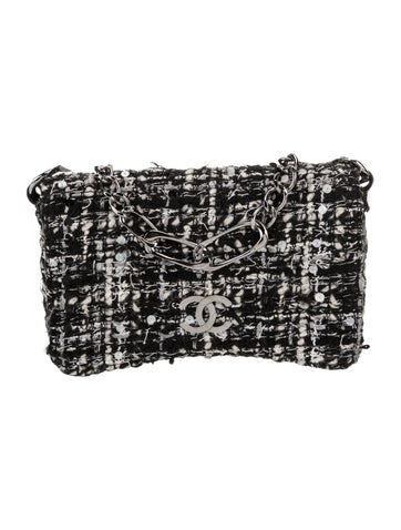 Chanel CC Tweed Chain Flap Bag