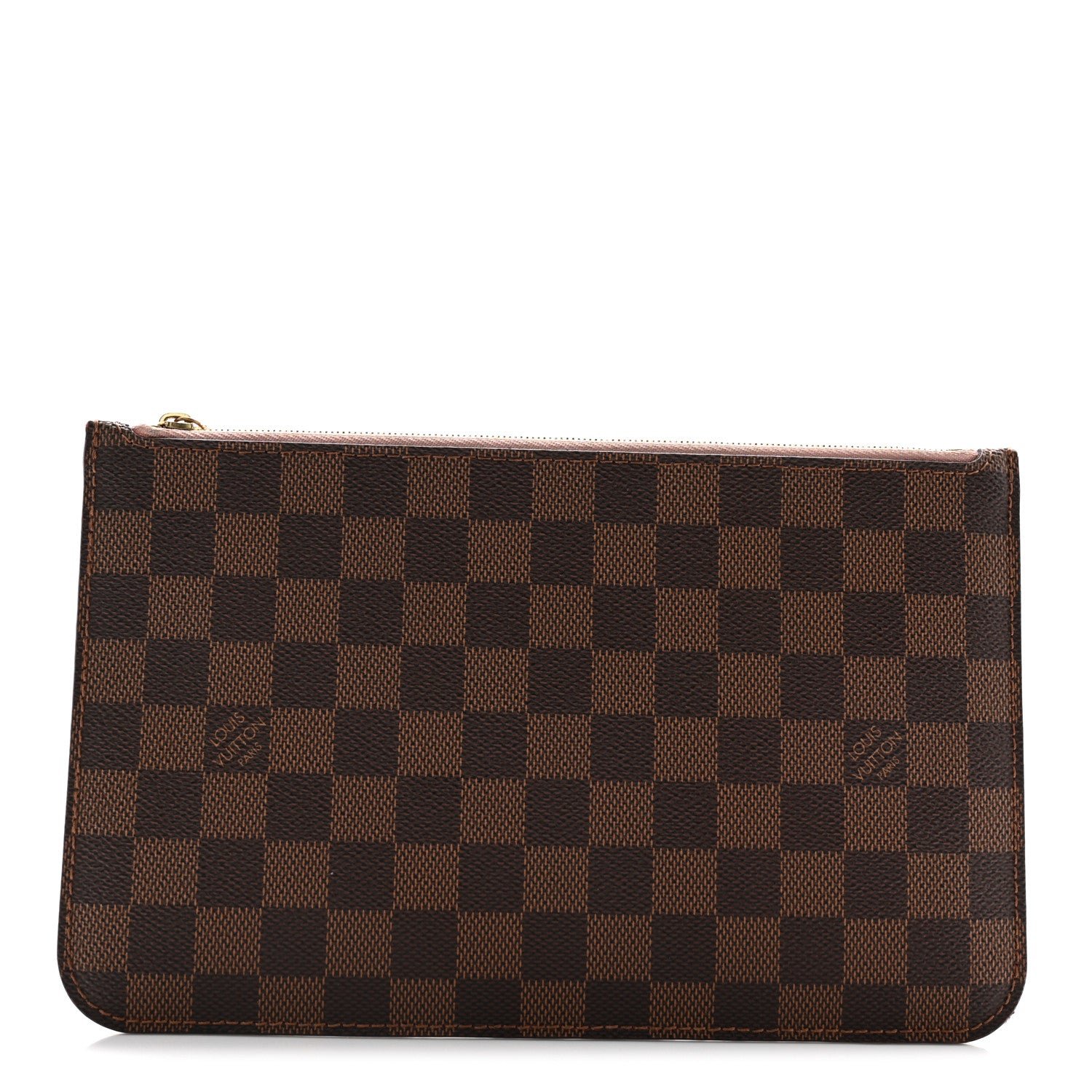 Louis Vuitton Louis Vuitton Damier Ebene Neverfull MM GM Pochette Rose Ballerine