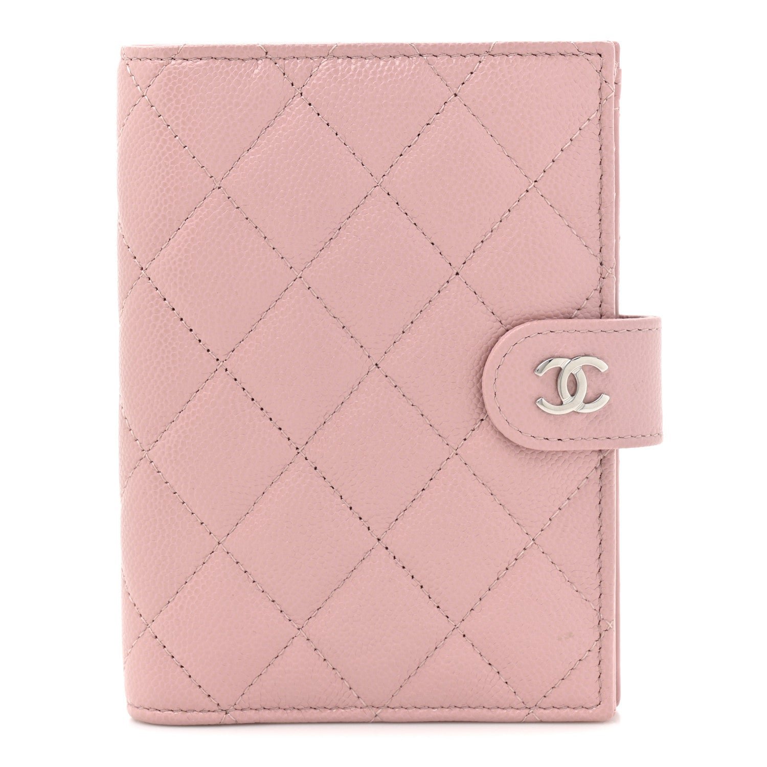 Chanel Caviar Quilted Passport Holder Pink