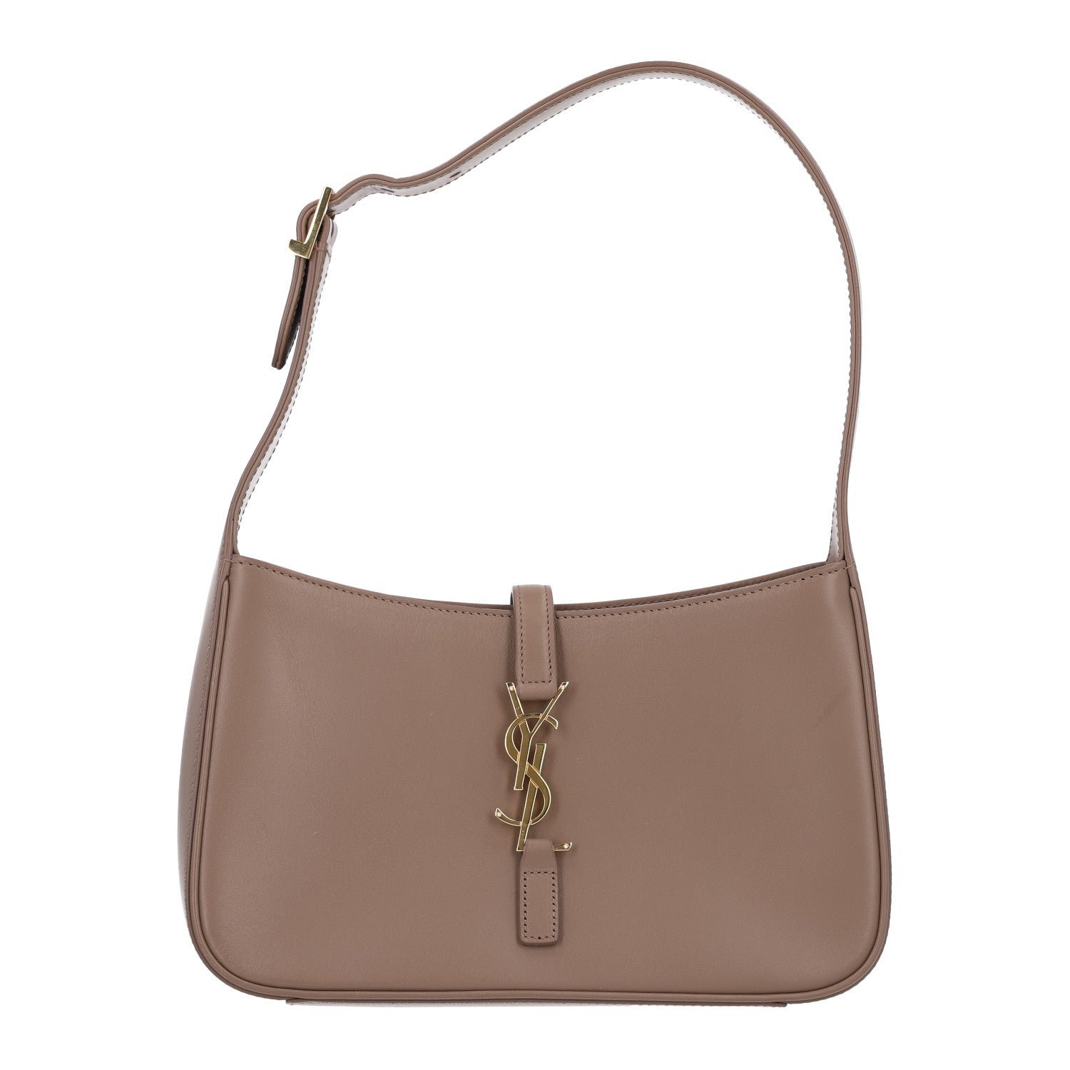 Saint Laurent Smooth Calfskin Le 5 A 7 Hobo Taupe