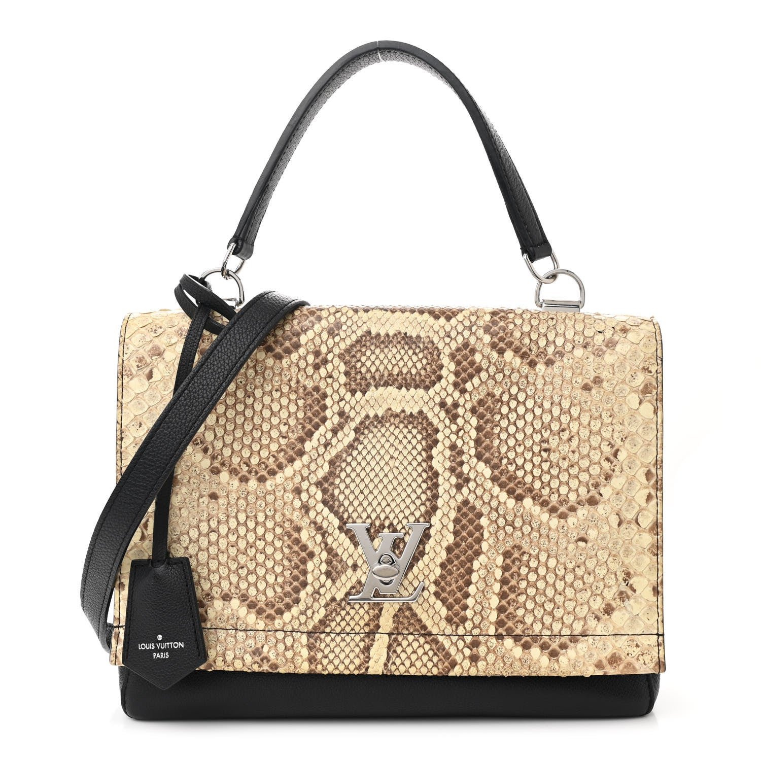 Louis Vuitton Louis Vuitton Snakeskin Lockme II Top Handle Black