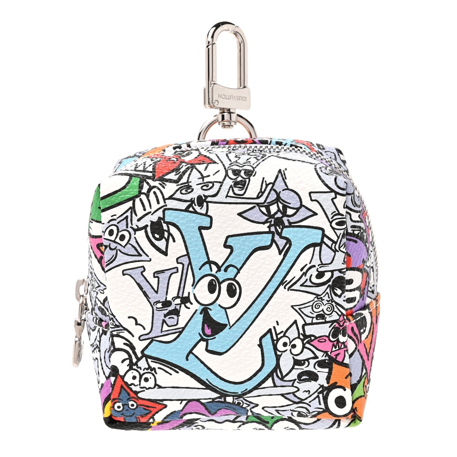 Louis Vuitton Monogram Comics Squared Pouch Bag Charm Multicolor