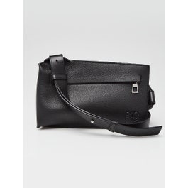 Loewe Loewe Black Soft Grained Leather Vertical T Pocket Crossbody Bag