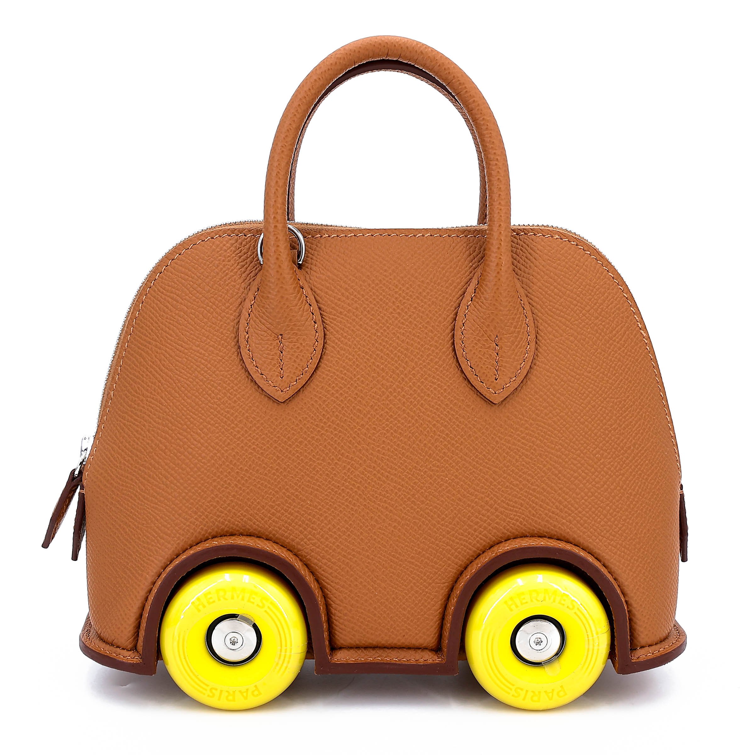 Unused ( Rank NS ) HERMÈS Limited Edition Bolide On Wheels Gold (37) Jaune Citron (9N) Epsom Palladium hardware U (2022)