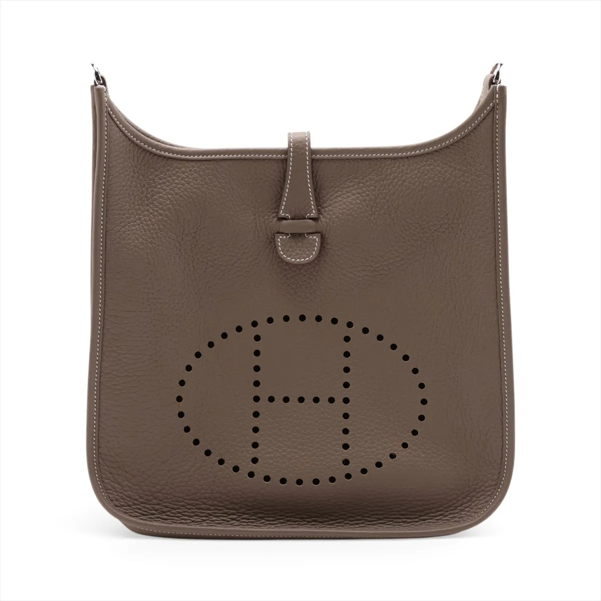 Hermès evelyn 3 29 PM Taurillon Clemence Etoupe Silver Metal Fittings