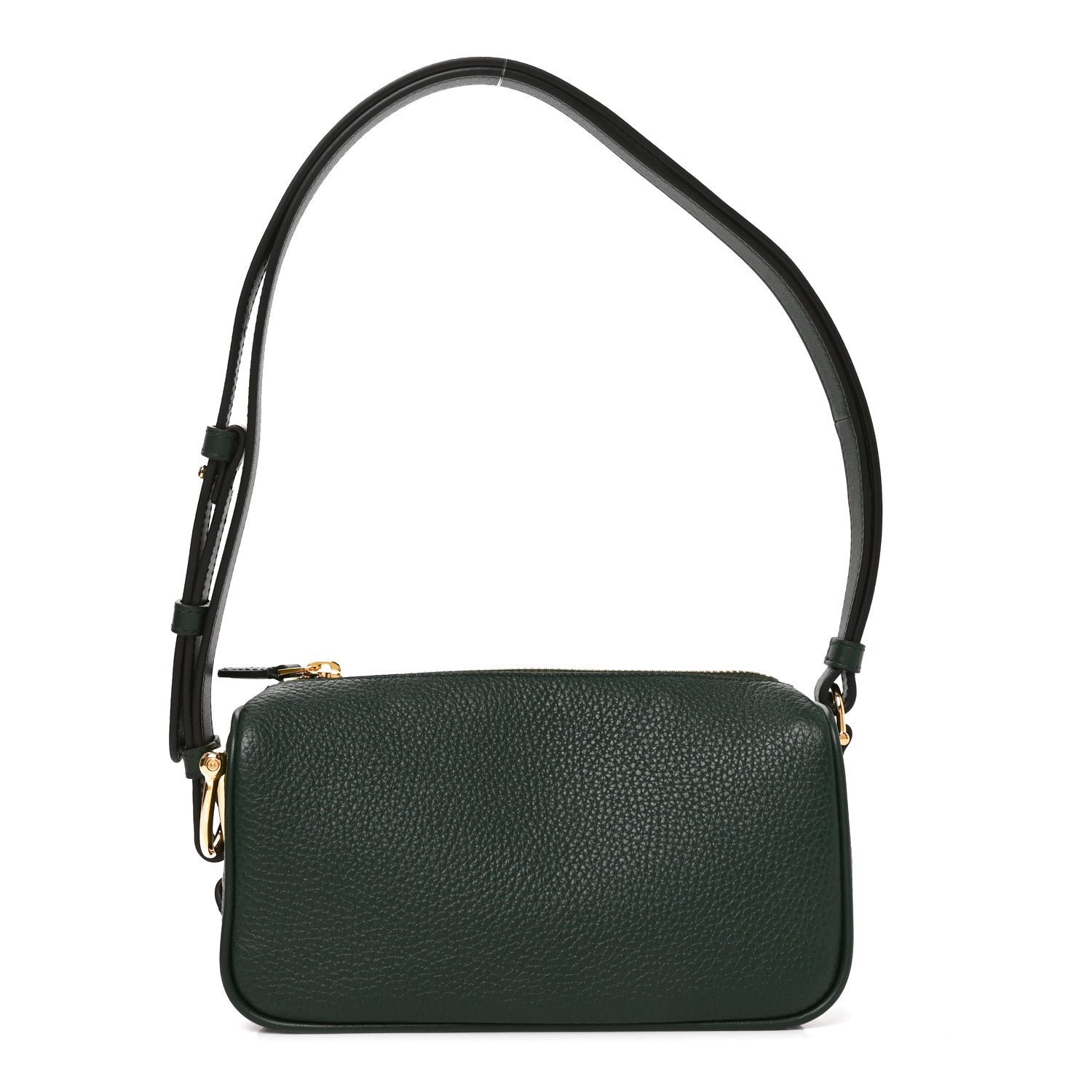 Gucci Grainy Calfskin Half Horsebit Mini Shoulder Bag Verde