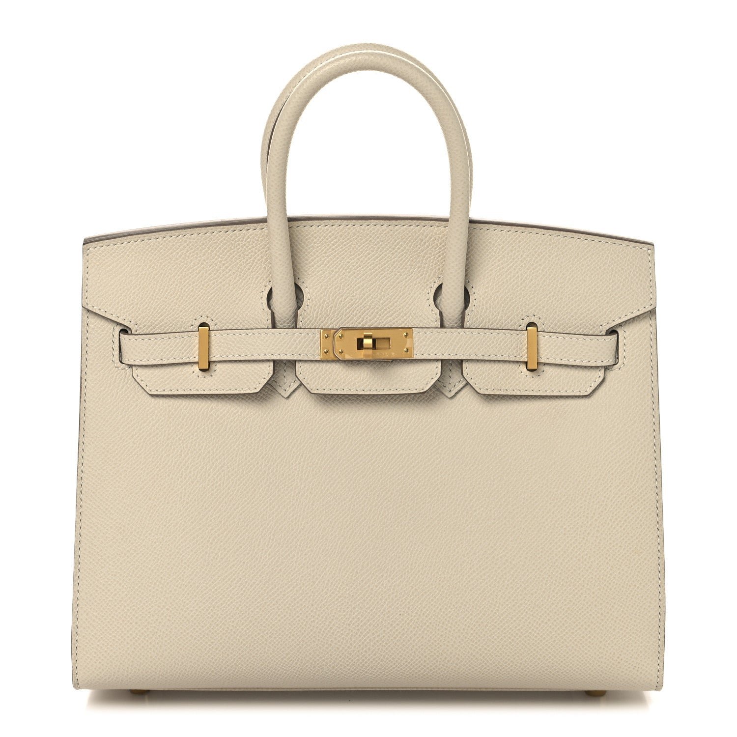 Hermes Epsom Horseshoe Birkin Sellier 25 Craie Gris Tourterelle