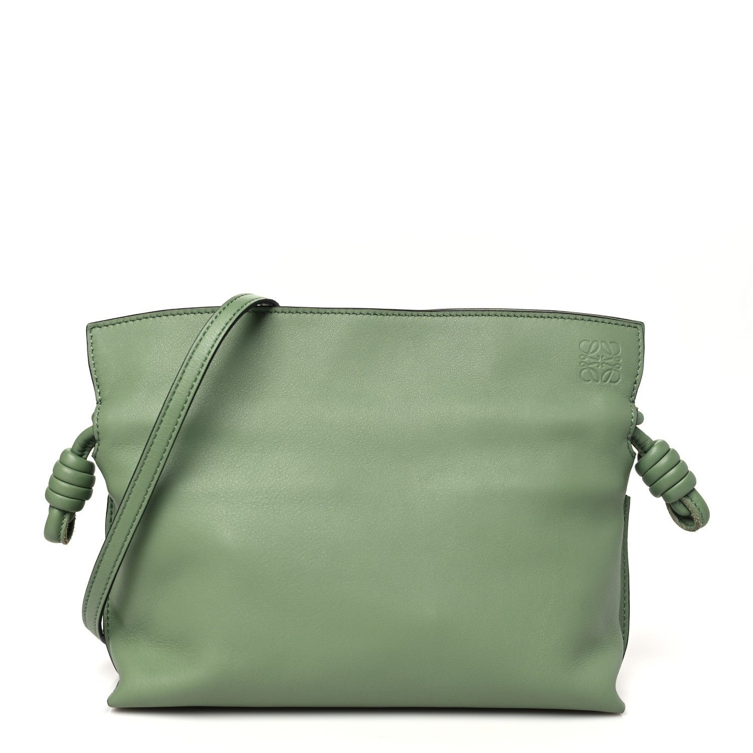 Loewe Calfskin Mini Flamenco Knot Clutch Rosemary