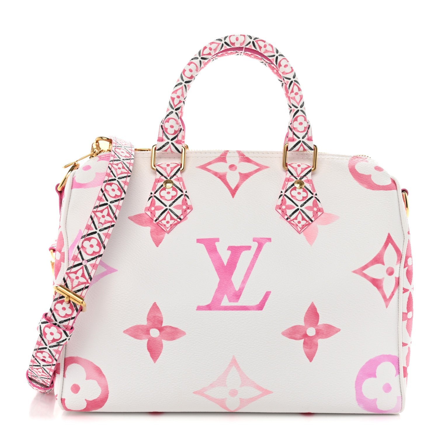 Louis Vuitton Monogram Giant By The Pool 2.0 Speedy Bandouliere 25 Rose