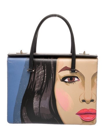 Saffiano Cuir Leather Graffiti Girl