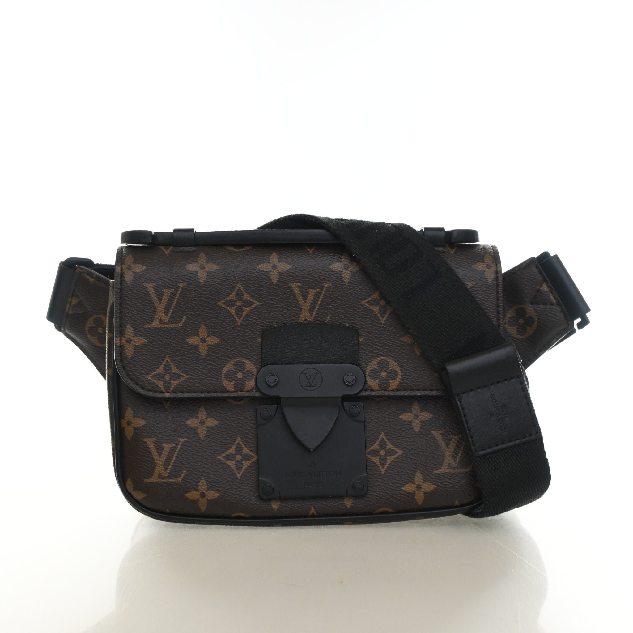 Louis Vuitton Monogram Macassar S Lock Waist Bag