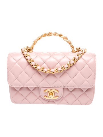 Quilted Mini Top Handle Flap Bag