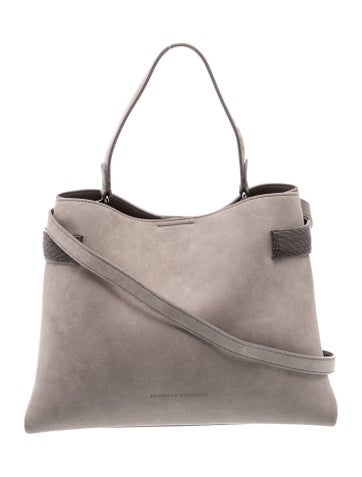 Suede Top Handle Bag