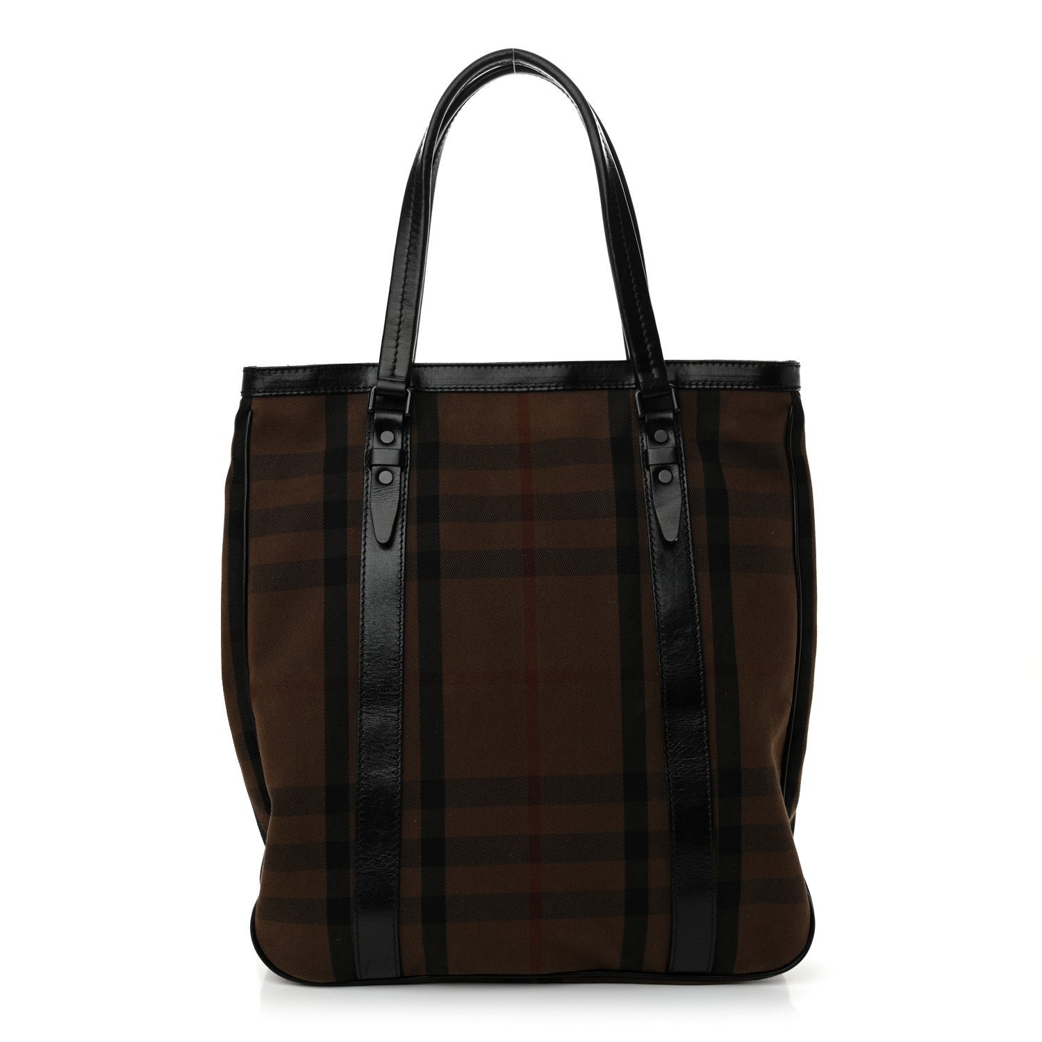 Burberry Canvas Vintage Check Tote Black